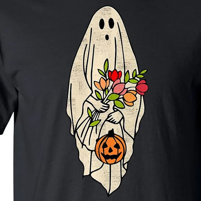 Spooky Halloween Floral Ghost Tall T-Shirt