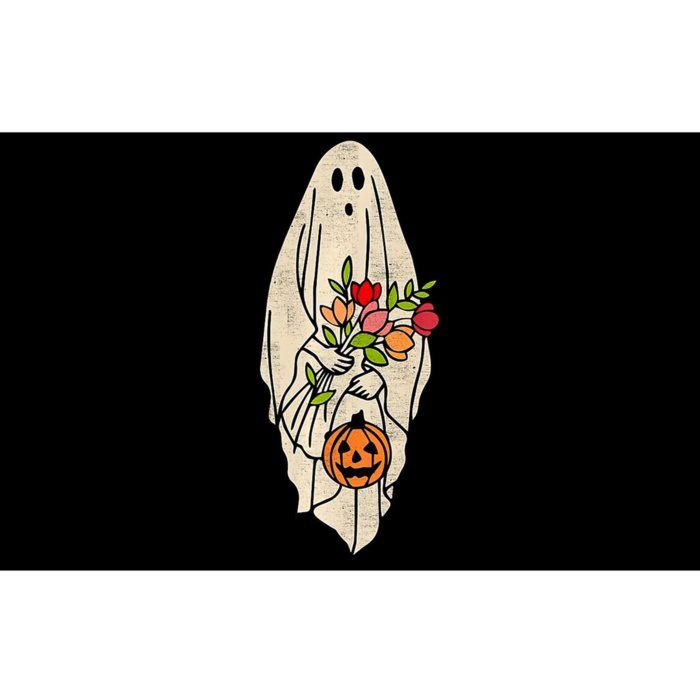 Spooky Halloween Floral Ghost Bumper Sticker