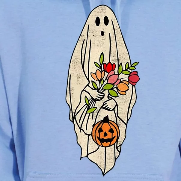 Spooky Halloween Floral Ghost Unisex Surf Hoodie