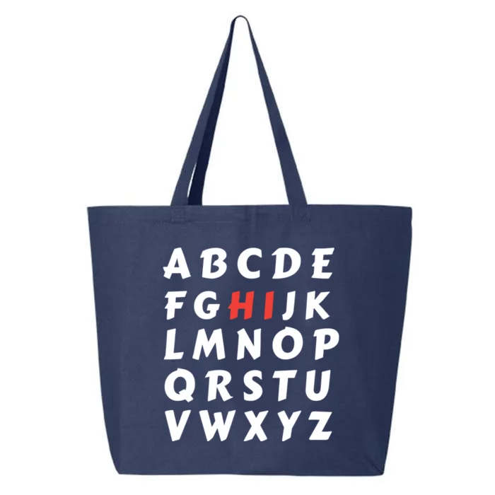 School Hi Funny Alphabet Eleo Teacher Gift 25L Jumbo Tote