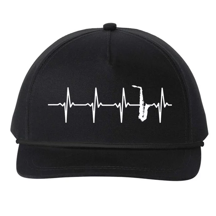 Saxophone Heartbeat For Saxophonists Snapback Five-Panel Rope Hat