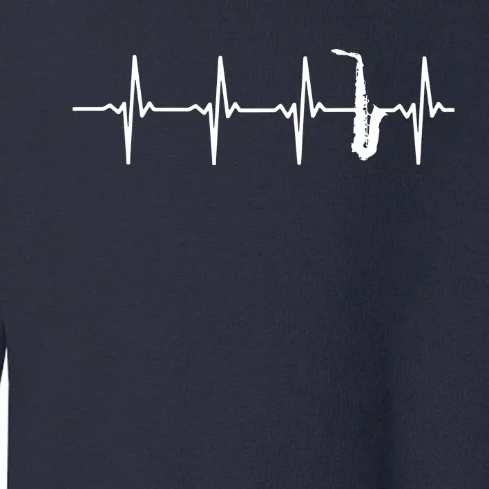 Saxophone Heartbeat For Saxophonists Toddler Sweatshirt