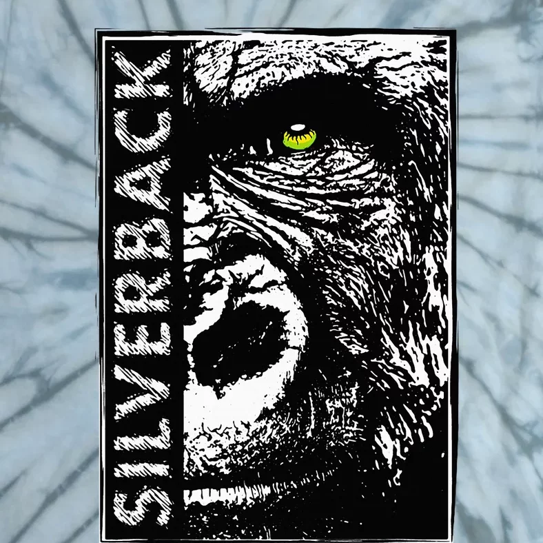 Silverback Half Face Gorilla With Green Eyes Tie-Dye T-Shirt