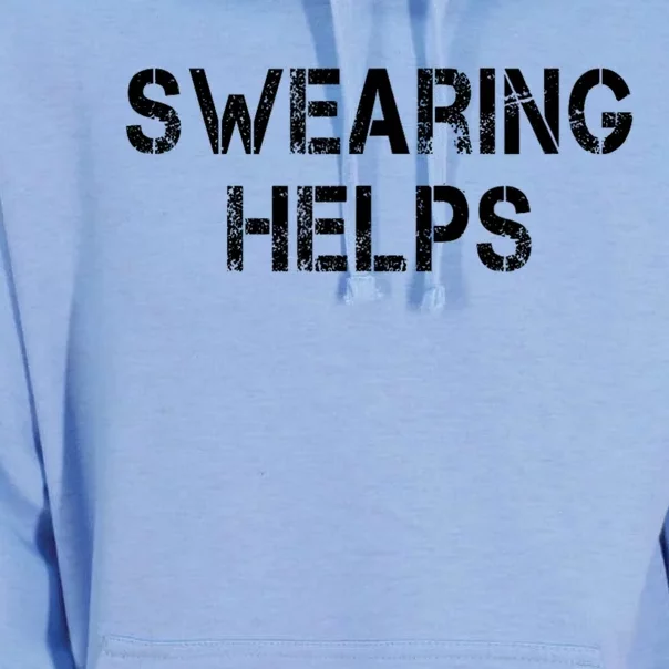 Swearing Helps Funny Sarcastic Unisex Surf Hoodie