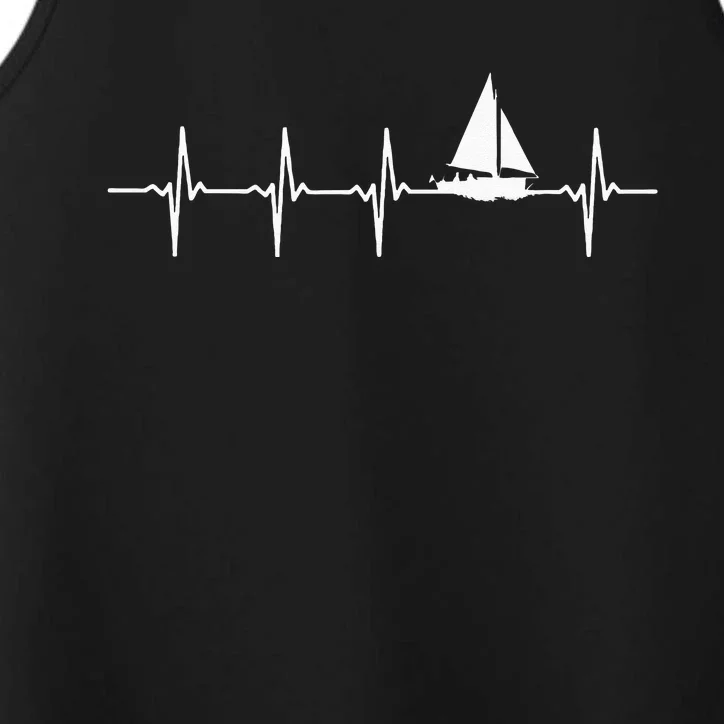 Sailing Heartbeat For Sailors Performance Tank