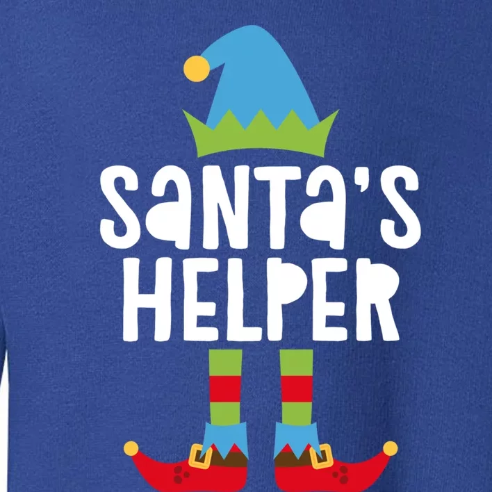 SantaS Helper Funny Gift Matching Christmas Elves Gift Toddler Sweatshirt