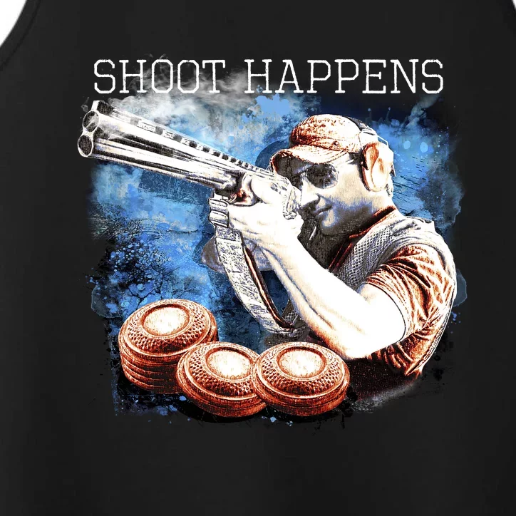 Shoot Happens Funny Trap Shooting Performance Tank