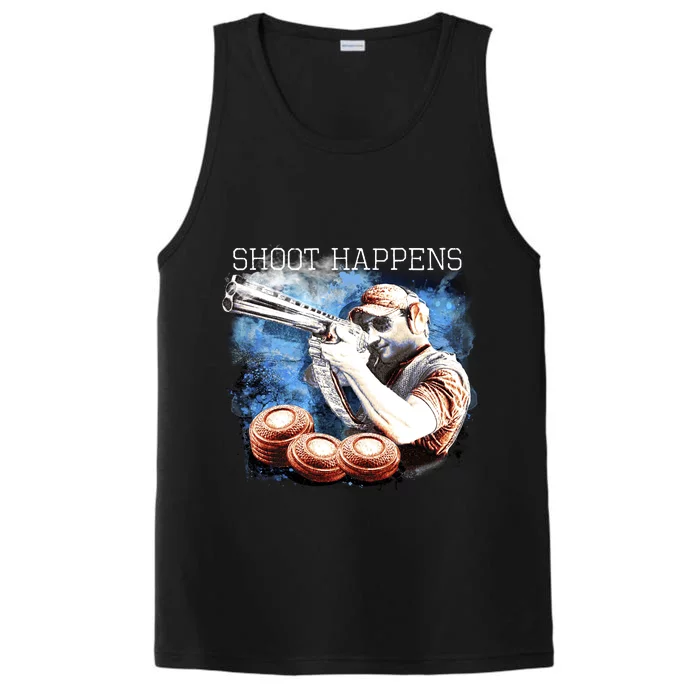 Shoot Happens Funny Trap Shooting Performance Tank