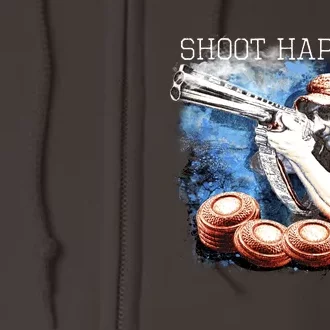 Shoot Happens Funny Trap Shooting Full Zip Hoodie