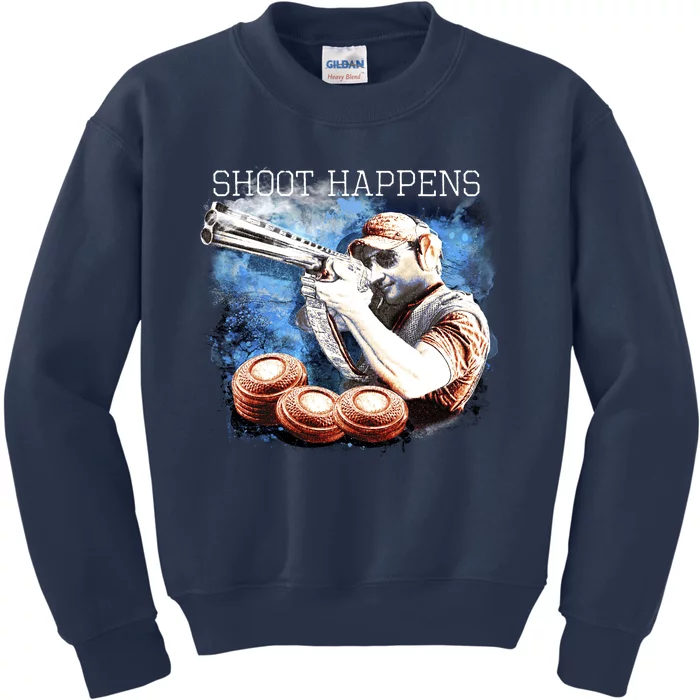 Shoot Happens Funny Trap Shooting Kids Sweatshirt