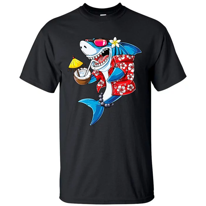 Shark Hawaiian Funny Aloha Hawaii Beach Jawsome Gifts Tall T-Shirt