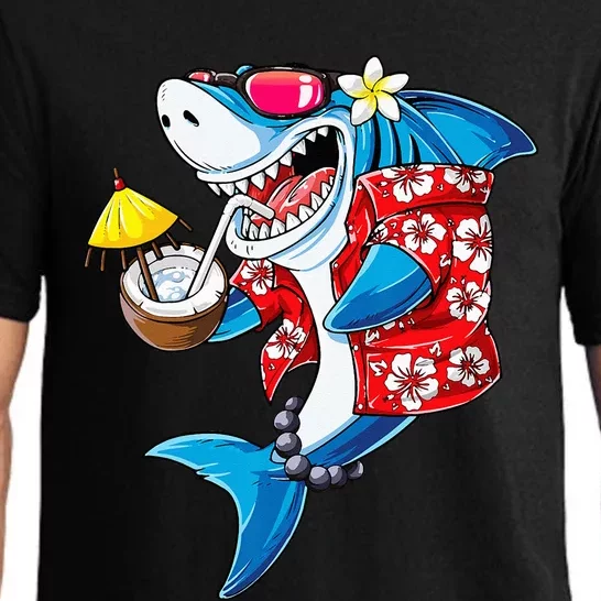 Shark Hawaiian Funny Aloha Hawaii Beach Jawsome Gifts Pajama Set