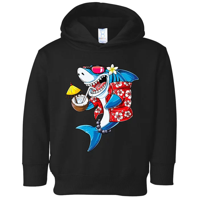 Shark Hawaiian Funny Aloha Hawaii Beach Jawsome Gifts Toddler Hoodie