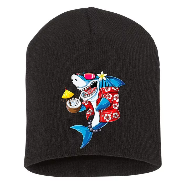 Shark Hawaiian Funny Aloha Hawaii Beach Jawsome Gifts Short Acrylic Beanie