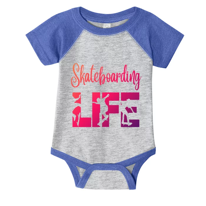 Skaters Having Fun Pro Skateboarding Life Gift For N Gift Infant Baby Jersey Bodysuit