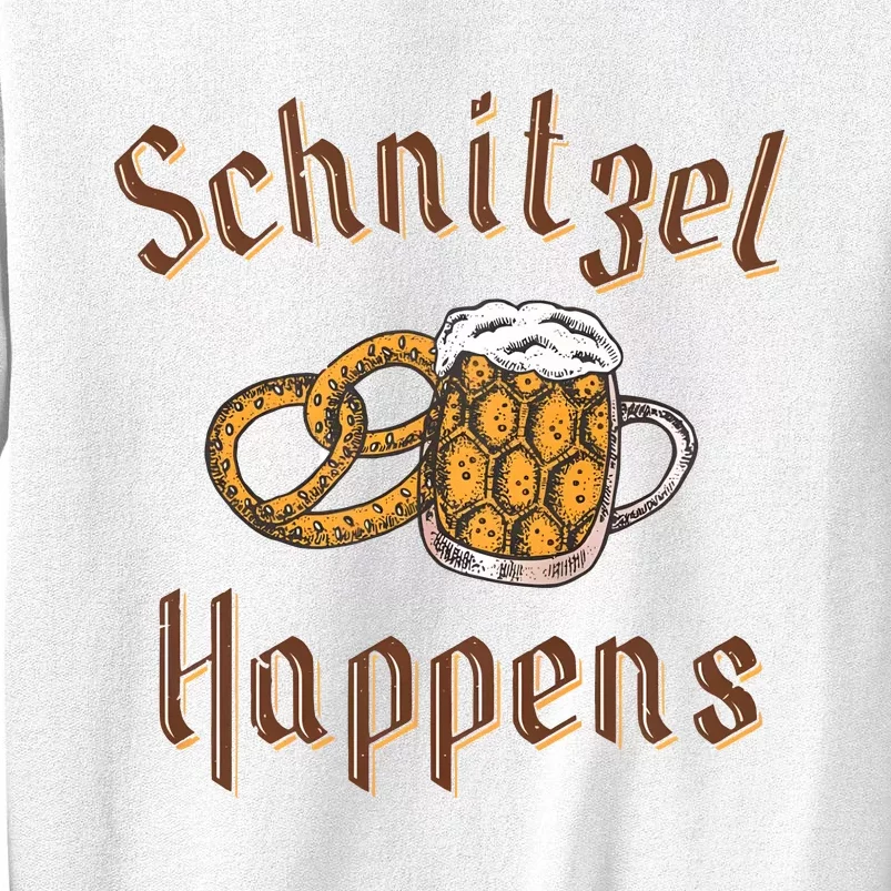 Schnitzel Happens Funny Oktoberfest Drinking Team Sweatshirt