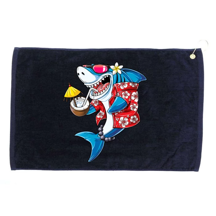 Shark Hawaiian Funny Aloha Hawaii Beach Jawsome Funny Gift Cool Gift Grommeted Golf Towel