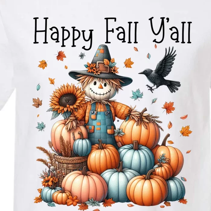 Scarecrow Happy Fall YAll Pumpkin Thanksgiving Halloween Gift Garment-Dyed Heavyweight T-Shirt