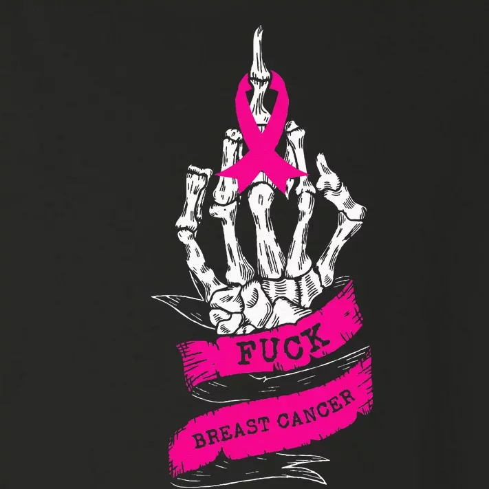 Skeleton Hand Fuck Pink Funny Breast Cancer Awareness Gifts Toddler Long Sleeve Shirt