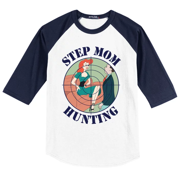 Stepgiftmom Hunting Funny Joke Saying Love Step Moms Gift Baseball Sleeve Shirt