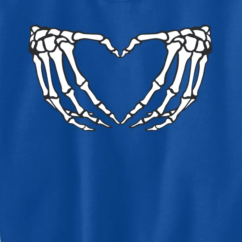 Skeleton Hands Forming Love Heart – Creepy Gothic Halloween Cool Gift Kids Sweatshirt