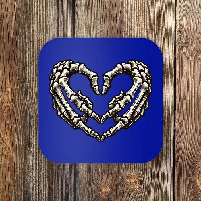 Skeleton Hands Forming Heart Halloween Costume Art Cute Gift Coaster