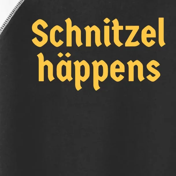 Schnitzel Happens Funny German Beer Oktoberfest Toddler Fine Jersey T-Shirt