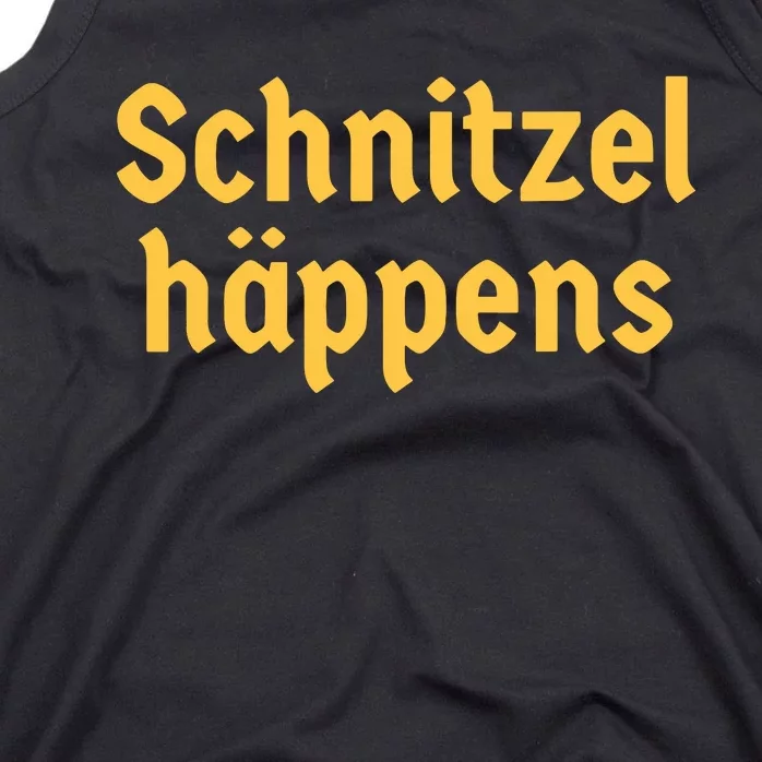 Schnitzel Happens Funny German Beer Oktoberfest Tank Top