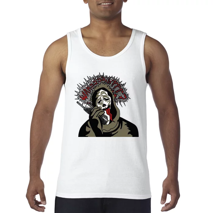 Scary Halloween Funny Ghost Face Tank Top