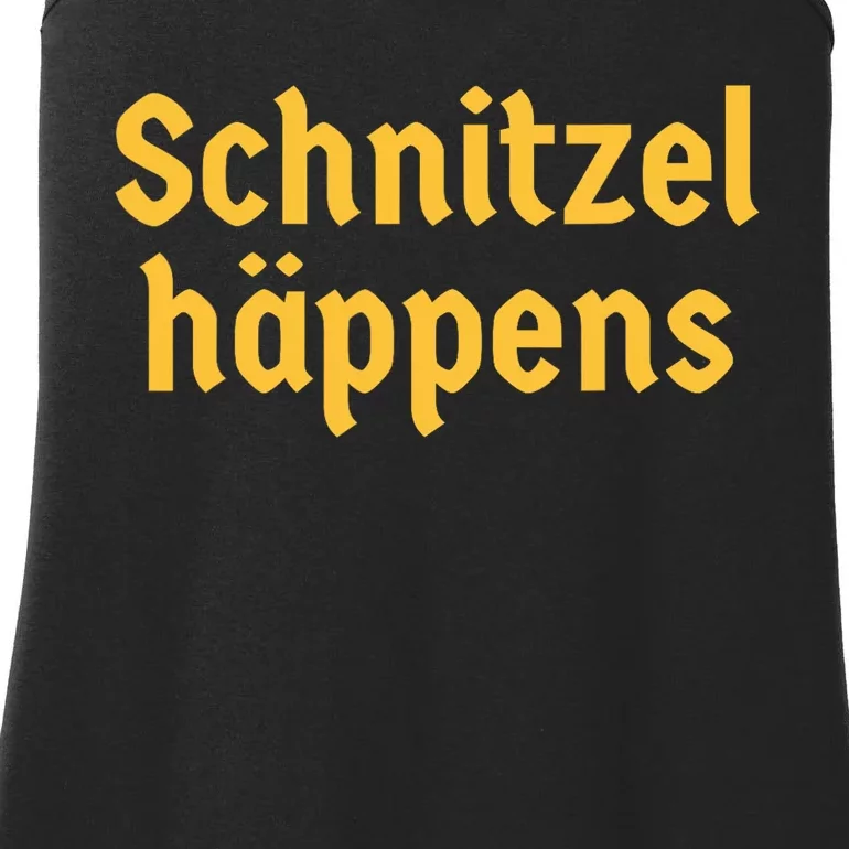 Schnitzel Happens Funny German Beer Oktoberfest Ladies Essential Tank