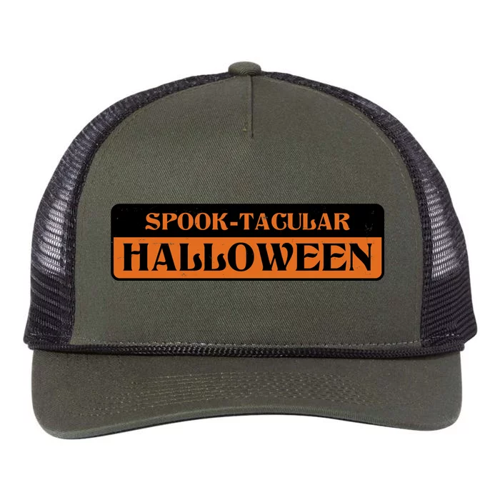 Spooktacular Halloween Festive Retro Rope Trucker Hat Cap