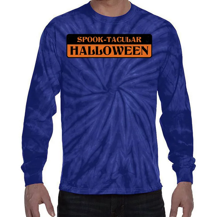 Spooktacular Halloween Festive Tie-Dye Long Sleeve Shirt