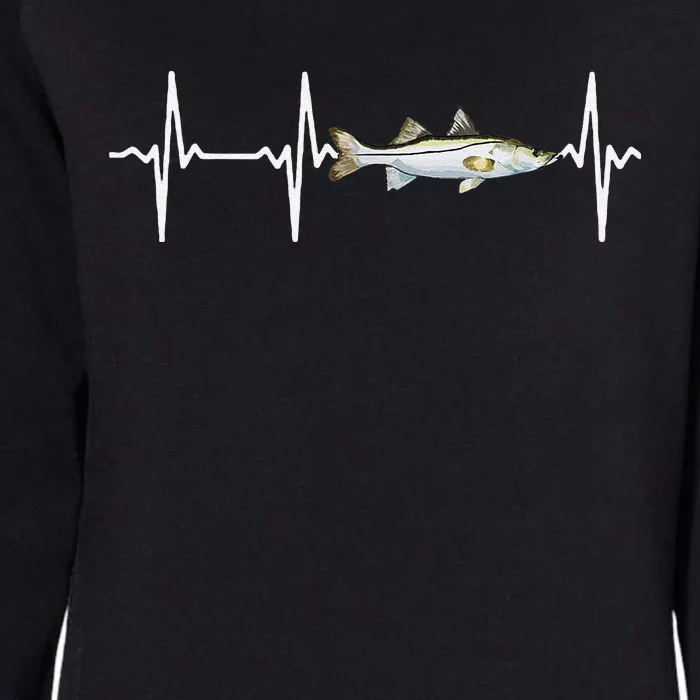 Snook Heartbeat For Saltwater Fish Fishing Lovers Womens California Wash Sweatshirt