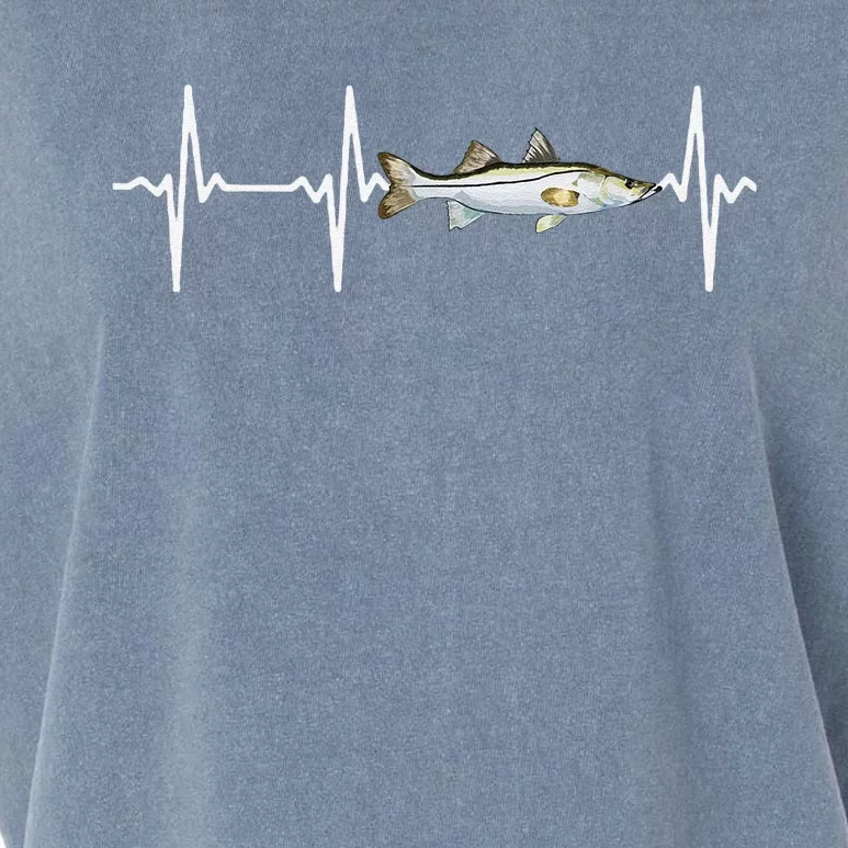 Snook Heartbeat For Saltwater Fish Fishing Lovers Garment-Dyed Women's Muscle Tee