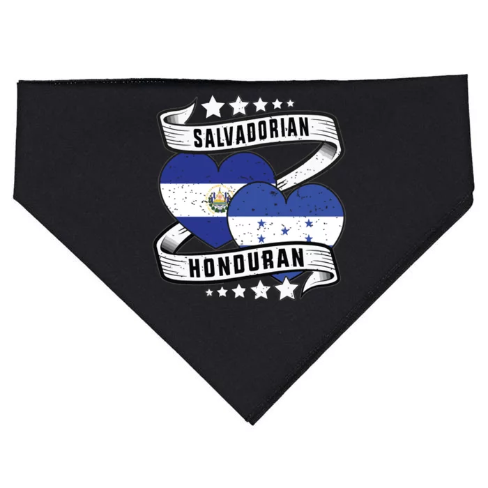 Salvadorian Honduran Flag Honduras Y El Salvador Sweatshirt USA-Made Doggie Bandana