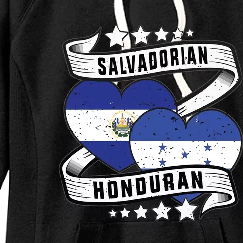 Salvadorian Honduran Flag Honduras Y El Salvador Sweatshirt Women's Fleece Hoodie