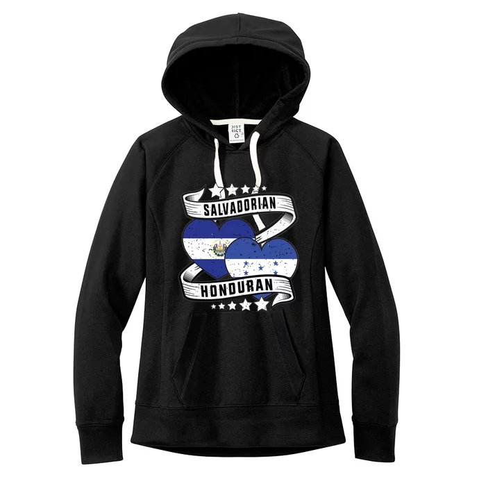 Salvadorian Honduran Flag Honduras Y El Salvador Sweatshirt Women's Fleece Hoodie