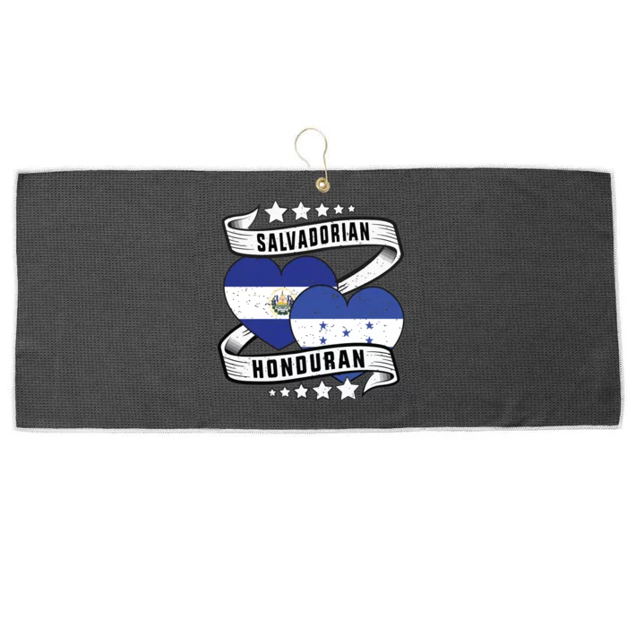 Salvadorian Honduran Flag Honduras Y El Salvador Sweatshirt Large Microfiber Waffle Golf Towel