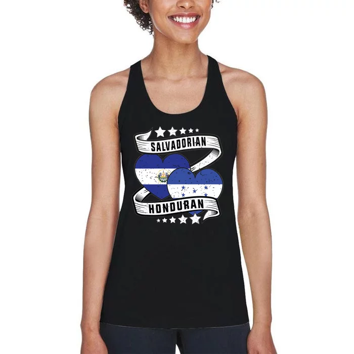 Salvadorian Honduran Flag Honduras Y El Salvador Sweatshirt Women's Racerback Tank