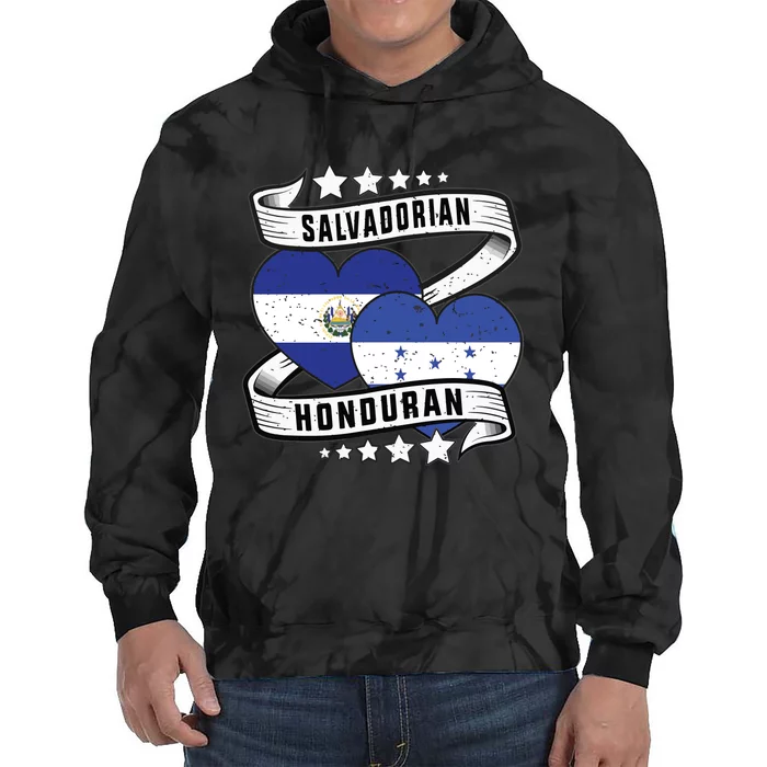 Salvadorian Honduran Flag Honduras Y El Salvador Sweatshirt Tie Dye Hoodie