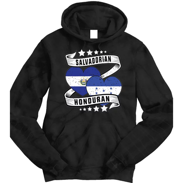 Salvadorian Honduran Flag Honduras Y El Salvador Sweatshirt Tie Dye Hoodie