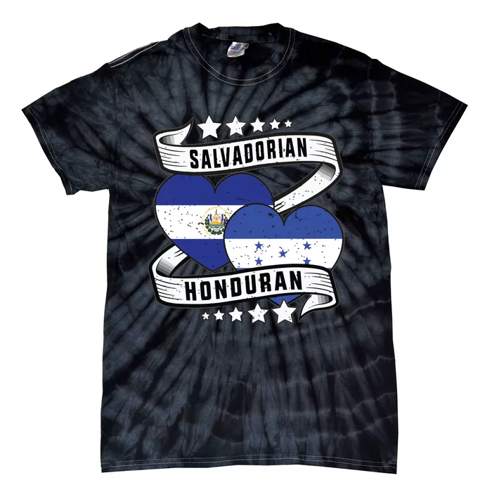 Salvadorian Honduran Flag Honduras Y El Salvador Sweatshirt Tie-Dye T-Shirt