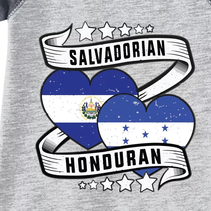 Salvadorian Honduran Flag Honduras Y El Salvador Sweatshirt Infant Baby Jersey Bodysuit