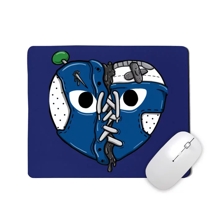 Shoes Heart French Blue 13s Matching Premium Mousepad