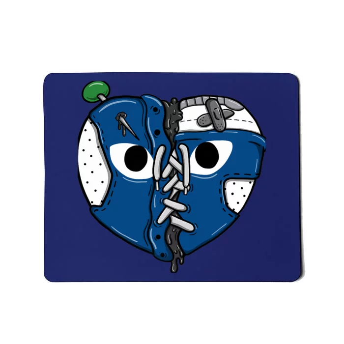 Shoes Heart French Blue 13s Matching Premium Mousepad