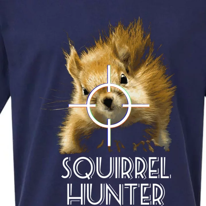 Squirrel Hunter Funny Squirrel Shooting Hunting Cool Gift Sueded Cloud Jersey T-Shirt