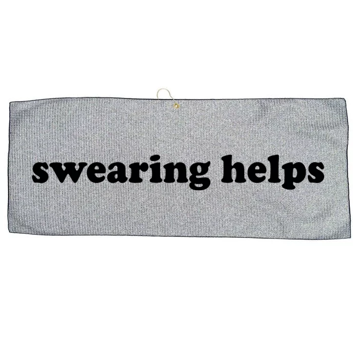 Swearing Helps Funny Sarcastic Humor Shirts For Women Large Microfiber Waffle Golf Towel