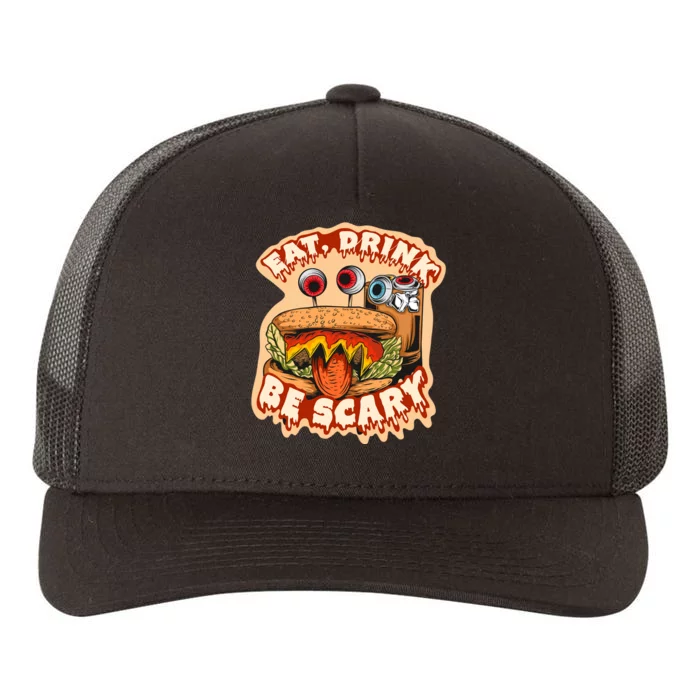 Spooky Halloween Feast Graphic Yupoong Adult 5-Panel Trucker Hat