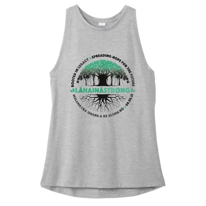 Spreading Hope For Future Strong Support Lahaina Hawaii Ladies Tri-Blend Wicking Tank