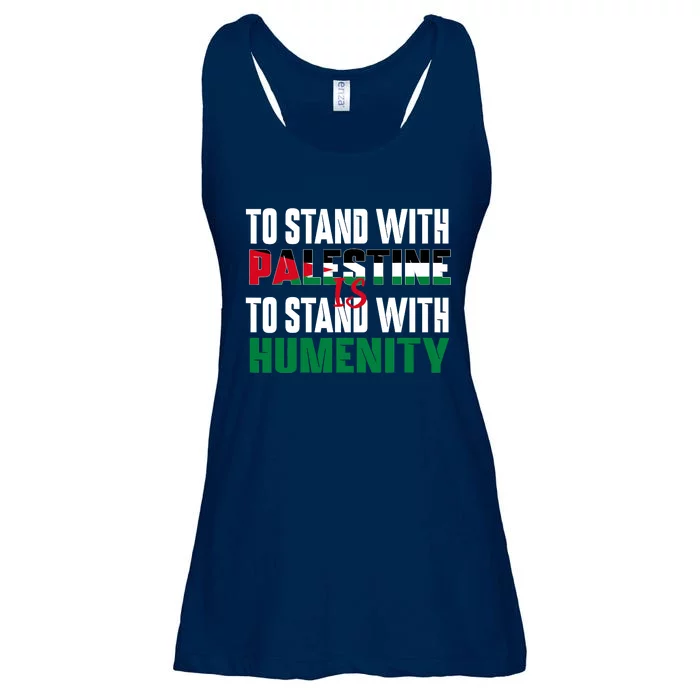 Scattered Humanity For Free Gaza Gazabombing Ladies Essential Flowy Tank